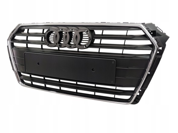 PA 8W0853651 STANDARD BEZ PDC РЕШІТКА РАДІАТОРА AUDI A4 B9 2015 2016 2017 2018 2019 ЧОРНА МАТОВА З ХРОМОМ PDC