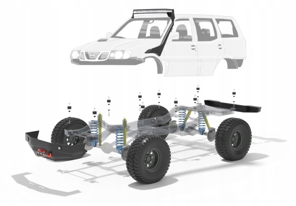 Китай Nissan Terrano II R20 poduszki ramy + śruby 10szt Подушки каркаса 10шт шурупи Nissan Terrano II 5дв