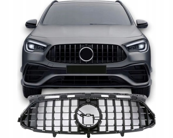 Китай GE025058 Заглушка решітки радіатора GT STYLE ALL BLACK Mercedes GLA H247 AMG LINE PRE-LIFT 20–23