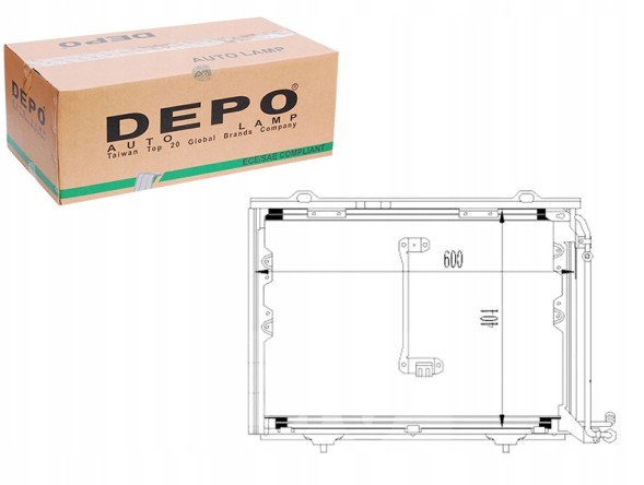 Depo PRO/054-016-0023 DEP Конденсатор кондиціонера mercedes c-class w202 - dep + помічник зіткнення #34