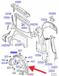 Ford OE FOCUS MK2 ЛІФТ НАДКОЛЕСО ЗАДНЄ ЛІВЕ 4M51N278B51AF