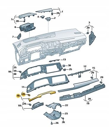 Volkswagen OE 5H1858415C6DZ ГОЛЬФ VIII ЧОХОЛ ПЛАНКА ДЕКОР ДОШКИ OE 5H1858415C