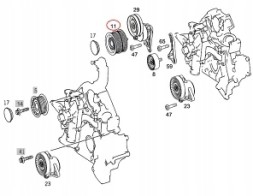 URO Parts 1132020419 НАПРАВЛЯЮЧИЙ РОЛИК КОМПЛЕКТ РОЛИКІВ MERCEDES 55 AMG 55AMG
