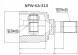 NTY NPW-KA-313 Комплект шарніра, приводного вала