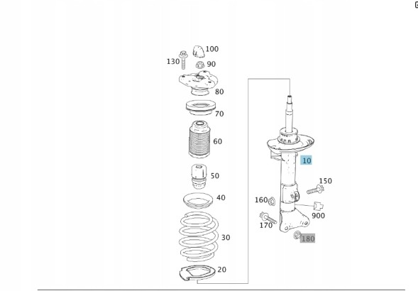 Mercedes-Benz OE АМОРТИЗАТОР ПЕРЕДНІЙ MERCEDES W204 C КЛАС A204323330064 | 204323330064