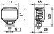 Hella 1GA 996 488-001 Робоча лампа (led, hella 1ga 996 488-001