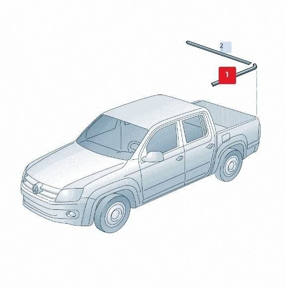 Volkswagen OE 2H6860525E VW AMAROK 2H6 ПРАВА БОКОВА НАКЛАДКА / ОБЛИЦЮВАННЯ БОРТУ 2017-2022р