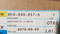 Audi OE 8K0898037A Теплообмінник обігрівач oe audi a4 a5 q5 8k0898037a новий оригінал