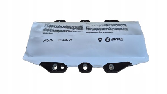 Volkswagen OE AIR BAG W DESKĘ SKODA ENYAQ 2020- KOŃCÓWKA F AIRBAG Подушка безпеки пасажира Skoda Enyaq 2020- VW ID.4 OE 5LA880204F