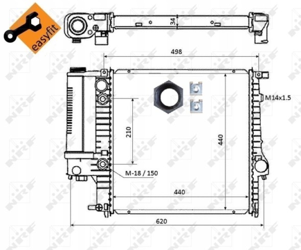 NRF 50565 Охолоджувач, система охолодження двигуна nrf 50565