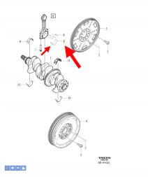 Volvo OE 31460019 Шатунні панно d4 2.0 volvo s90 s60 v90 v60 oem/oe 31460019