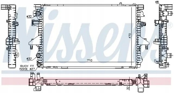 Nissens 65282A Радіатор охолодження 65282a nissens vw multivan