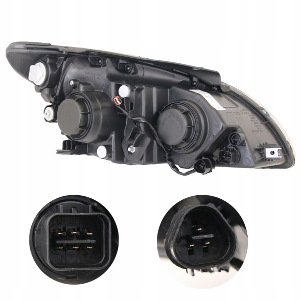 TYC 4015090E MHM TUNING Рефлектор Фара Tyc Чорна Лінза Hyundai I30 I FD 2007-2012 L