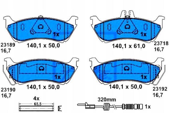 ATE PRO/13.0460-8007.2 ATE Гальмівні колодки mercedes m (w163) 2.3-4.3 02.98-0 + асистент зіткнення #34