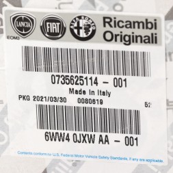 Fiat OE Центральна решітка вентиляції права Fiat OE 735625114
