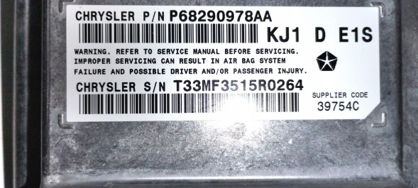 Fiat OE Блок керування подушками безпеки AIR BAG JEEP CHEROKEE KL 03-04 ОРИГІНАЛ CBSZR064AA