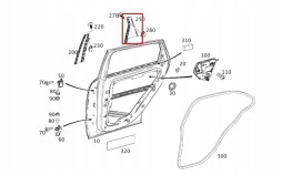 Mercedes-Benz OE A2467320400 MERCEDES B-КЛАС W246 W242 Накладка стійки C права OE