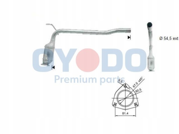 Oyodo 20N0008-OYO Каталітичний нейтралізатор vw t4