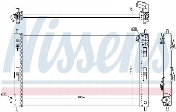 Nissens 628952 Радіатор охолодження 628952 nissens citroen mitsubishi