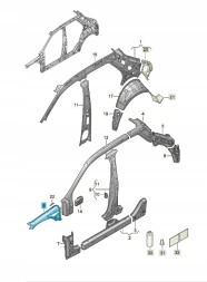 Volkswagen OE 2GA810136 Лонжерон колісної арки ASO VW