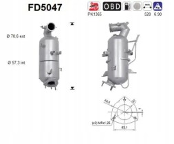 AS FD5047 Сажовий фільтр fap dpf fd5047 as шевроле