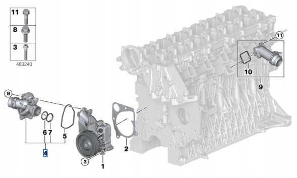 BMW OE 11517805811 Bmw oe термостат 11517805811 для м47n m57n m57n2 асо
