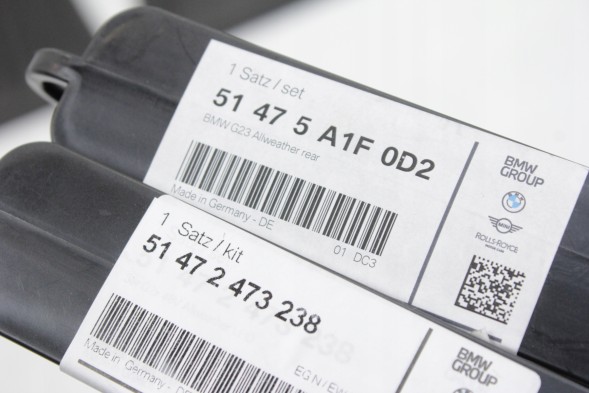 BMW OE 5A1F0D2 51475A1F0D2 2473238 51472473238 OE КИЛИМКИ ГУМОВІ ALLWEATHER ПЕРЕДНІ + ЗАДНІ BMW G23 G83 M4 G42 G87 M2