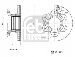 Febi bilstein 171483 Febi bilstein 171483 гальмівний диск