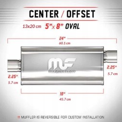 Magnaflow 12255 Глушник MagnaFlow 5x8 2.25"/2.25" 57мм / 57мм 12225