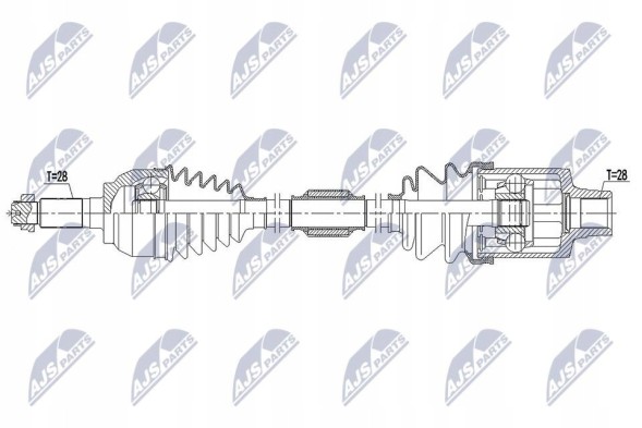 NTY NPW-MZ-064 Nty npw-mz-064 піввісь приводна передня права