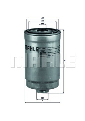 KC101 1 MAHLE ORIGINAL Фільтр палива