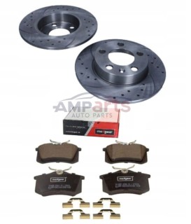 Maxgear EU-562053SK/15 Skoda fabia praktik (6y5) 2000-2007 2x диски + колодки задні + бляшки 230мм