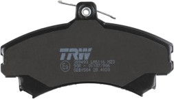 GDB1584 TRW Комплект гальмівних колодок з 4 шт дисків