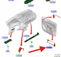 Ford OE ПЛАФОН LED ПІДСВІТКИ ДВЕРЕЙ ЛІВИЙ FORD RANGER 2015- OEM 1902900 _ EB3B-14E081-AA