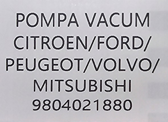 Citroen OE 9804021880 CITROEN OE ORYGINAŁ PAWELAUTOCZESCI НОВИЙ ОРИГІНАЛЬНИЙ НАСОС ВАКУУМУ CITROEN / PEUGEOT / FORD - 9804021880