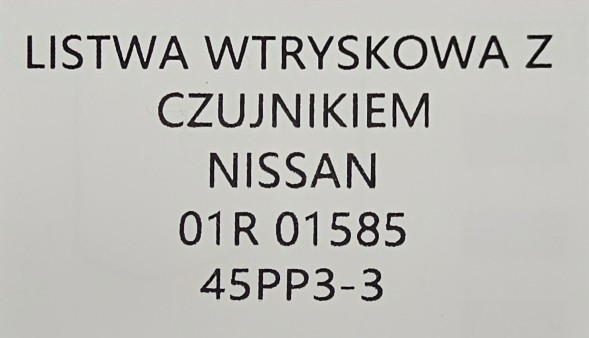 Nissan OE 01R01585 NISSAN OE ORG НОВА OE ІНЖЕКТОРНА ПЛАНКА + ДАТЧИК ТИСКУ ПАЛИВА NISSAN 2.5 DCI 01R01585