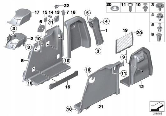 BMW OE Кришка багажника ліва BMW F25 51479207906