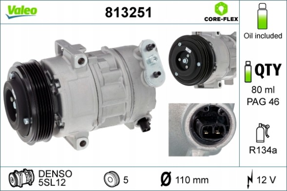 Valeo 813251 Компресор, кондиціонер valeo 813251