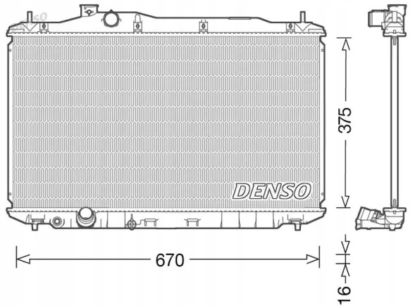 Denso DRM40040 Радіатор води drm40040 denso