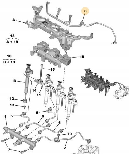 Renault OE 7701479003 переливний патрубок