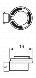 1987302084 BOSCH Автолампа 12V 55W H11 PURE LIGHT картон