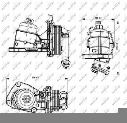 NRF 31354 Охолоджувач моторного масла з фільтром 31354 nrf