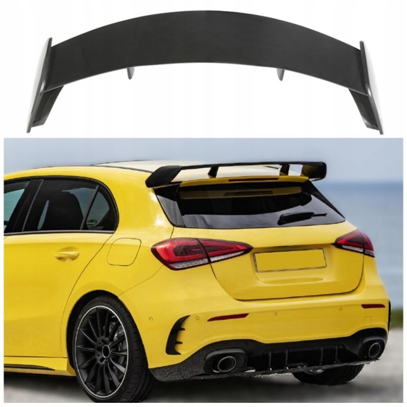 CAR S-12017-GB Спойлер для Mercedes A W177 2020- стиль A45 Чорний Глянець
