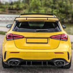 CAR S-12017-GB Спойлер для Mercedes A W177 2020- стиль A45 Чорний Глянець