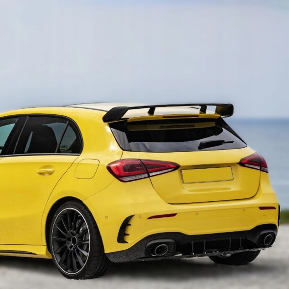 CAR S-12017-GB Спойлер для Mercedes A W177 2020- стиль A45 Чорний Глянець