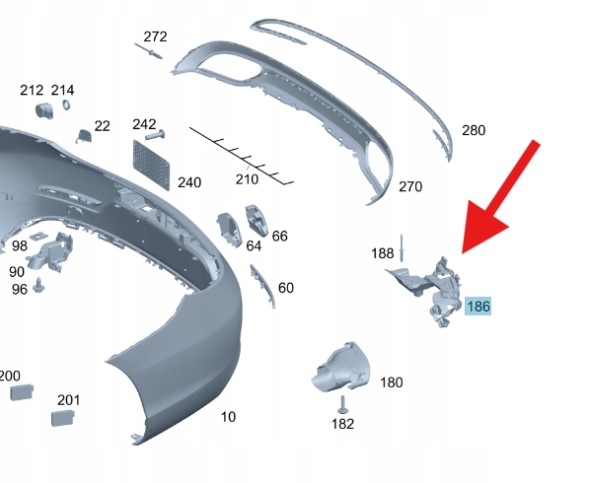 Mercedes-Benz OE Насадка вихлопної труби ліва задня MERCEDES C W205 OEM/OE A2058856403