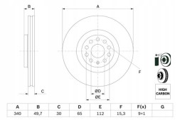 Bosch 0 986 479 C90 Гальмівний диск bosch