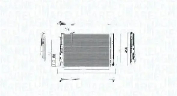 MAGNETI MARELLI 350203755000 Конденсатор радіатора кондиціонування повітря 350203755000