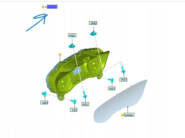 Ford OE GS7T-10849-BDB Годинники на панелі приладів - Ford Mondeo Mk5
