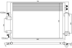 Nissens 940570/NIS Nissens охолоджувач кондиціонера (з осушувачем) dodg + помічник водія #28